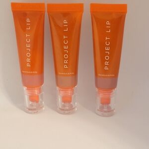 (3) Project Lip Hydrating Plumping Lip Jelly Glaze Trio 12ml/.4 fl oz UNSCENTED
